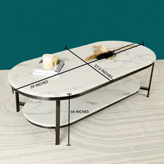 Whispering Essence Coffee Table - Black (STAINLESS STEEL) - All India Decor