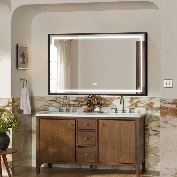 Liana Metal Framed Rectangle LED Mirror - All India Decor