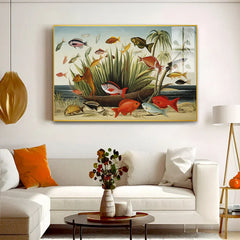 Colorful Dynamic Fish Acrylic Wall Paintings & Arts - All India Decor