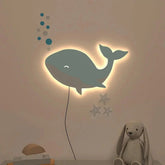 Baby Dolphin Backlit Wooden Wall Décor - All India Decor