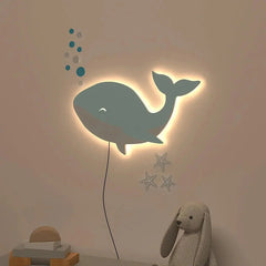 Baby Dolphin Backlit Wooden Wall Décor - All India Decor