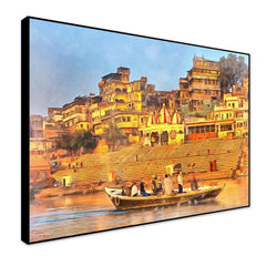 The Sacred Land Of Banaras Framed Wall Art - All India Decor