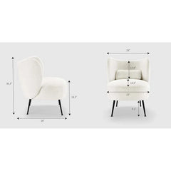.White Collin Accent Chair - All India Decor