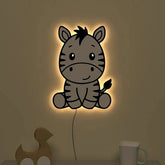 Baby Zebra Backlit Wooden Wall Décor - All India Decor