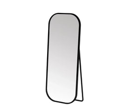 Capsule Metal Floor Mirror (Black) - All India Decor