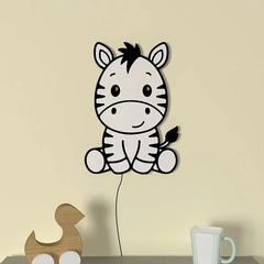 Baby Zebra Backlit Wooden Wall Décor - All India Decor