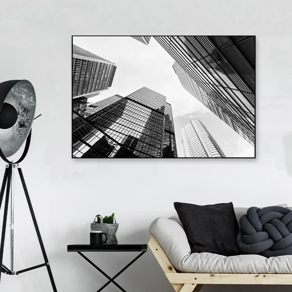 Skyscrapers Panoramic View Framed Wall Art - All India Decor