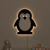Baby Penguin Backlit Wooden Wall Décor - All India Decor