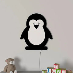 Baby Penguin Backlit Wooden Wall Décor - All India Decor