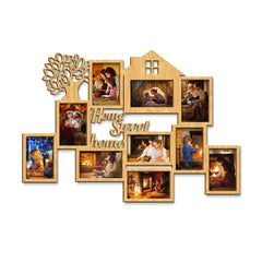 Home Sweet Home Oak Brown Hanging Photo Frame - All India Decor