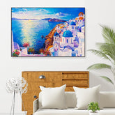 Greece House view Framed Wall Art - All India Decor