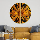 Golden Black And Golden MDF Abstract Wall Décor - All India Decor