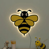 Honey Bee Backlit Wooden Wall Décor - All India Decor