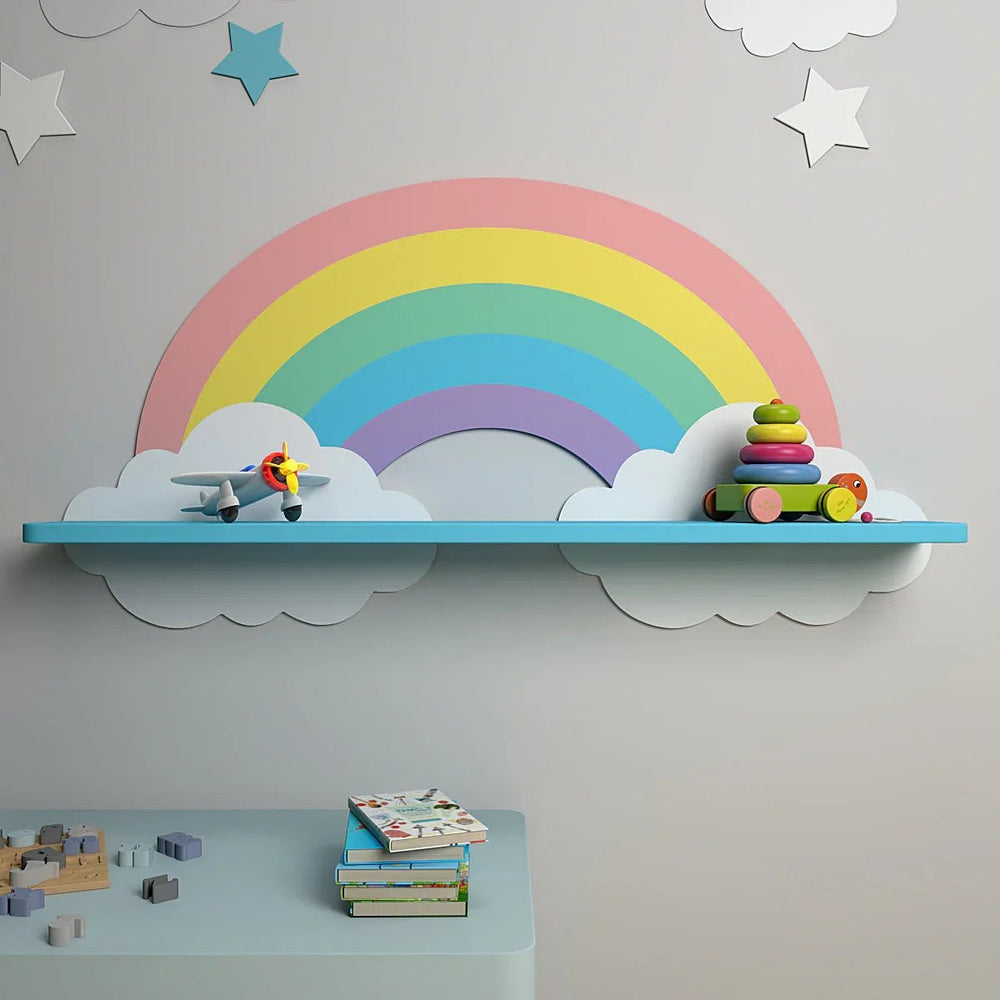 Rainbow Wooden Shelf for Kids - All India Decor