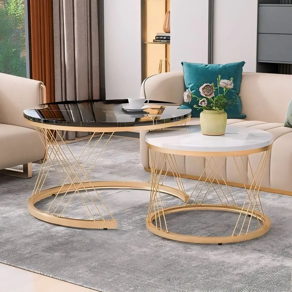 Marble Amaze Nesting Table - All India Decor