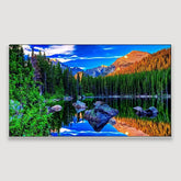 Mountain Natural Scenery Canvas Wall Hanging Wide Format - All India Decor