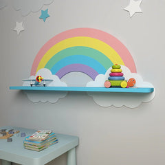 Rainbow Wooden Shelf for Kids - All India Decor