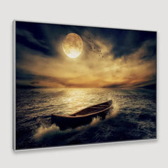 Coastal Moon Blaze Framed Wall Art - All India Decor