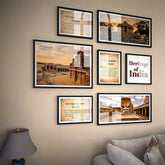 Set Of 7 Frame Sets Of Ancient Heritage Temples Of India - All India Decor