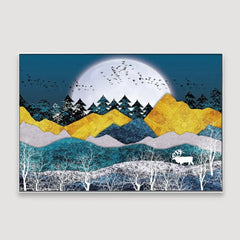 Moonlit Steepy Terrain Framed Wall Art - All India Decor