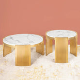 Olympian Grandeur Coffee Table (Stainless Steel) - All India Decor
