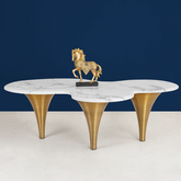 Cloud Crest Coffee Table Coffee Table(Stainless Steel) - All India Decor
