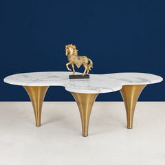 Cloud Crest Coffee Table Coffee Table(Stainless Steel) - All India Decor