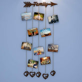 Family' Wood Photo Frame with Clips Size: 26 Inch(Width) X 54 Inch(Height). - All India Decor