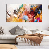 Abstract Colorful Floral Flower art Canvas Wall Painting - All India Decor