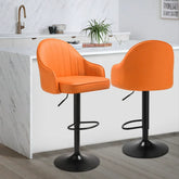 Orange Color Fressia Swiel Bar Stool - All India Decor