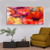 Abstract Colorful Composition of Vibrant Spring Floral Canvas Wall Painting - All India Decor