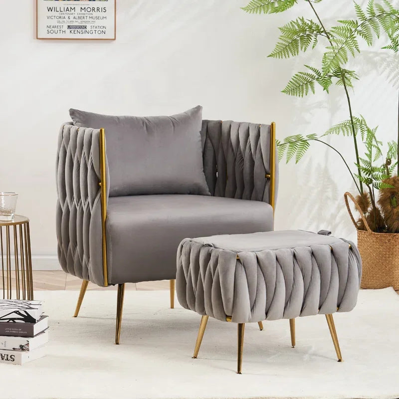 Grey Vegan Accent Chair - All India Decor