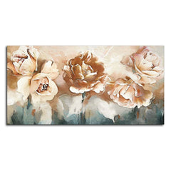 Floral Flower White Rose Canvas Wall Painting - All India Decor