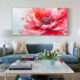 Original Colorful Flower Painting on Canvas, Large Wall Art Abstract Floral Landscape Wall Art, Custom Painting Living Room Home Decor Online - All India Decor