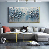 Abstract Flower Landscape Painting on Canvas, Large Wall Art, Original Minimalist Colorful Floral Wall Art Boho Wall Decor Handmade Gift Online - All India Decor