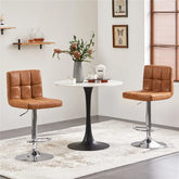 Tan Color Gerrilyn Swiel Adjustable Bar Stool - All India Decor