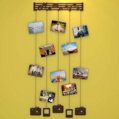 Memories Wood Photo Frame with Clips Size: 27 Inch(Width) X 56 Inch(Height) - All India Decor