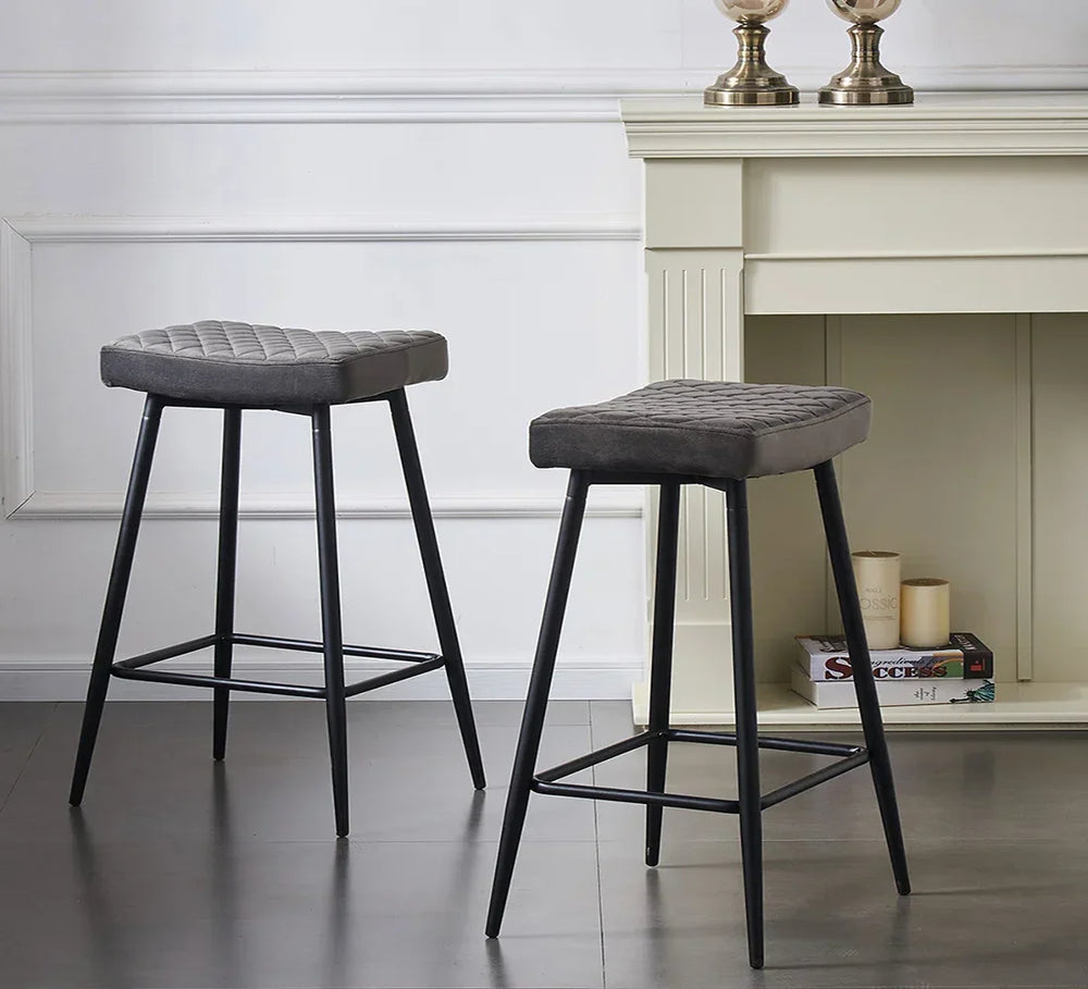 Grey Color Gemm Bar Stool - All India Decor