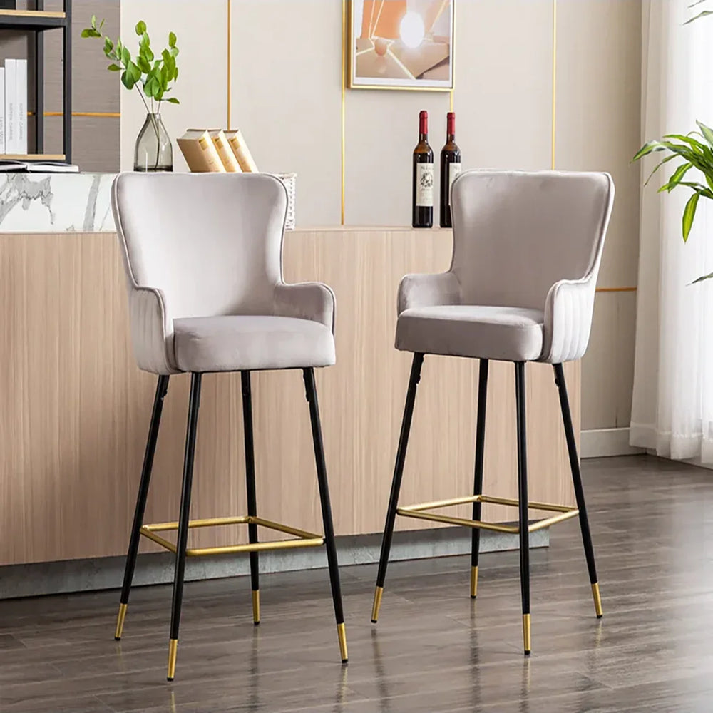 Grey Color Nolen Bar Stool - All India Decor