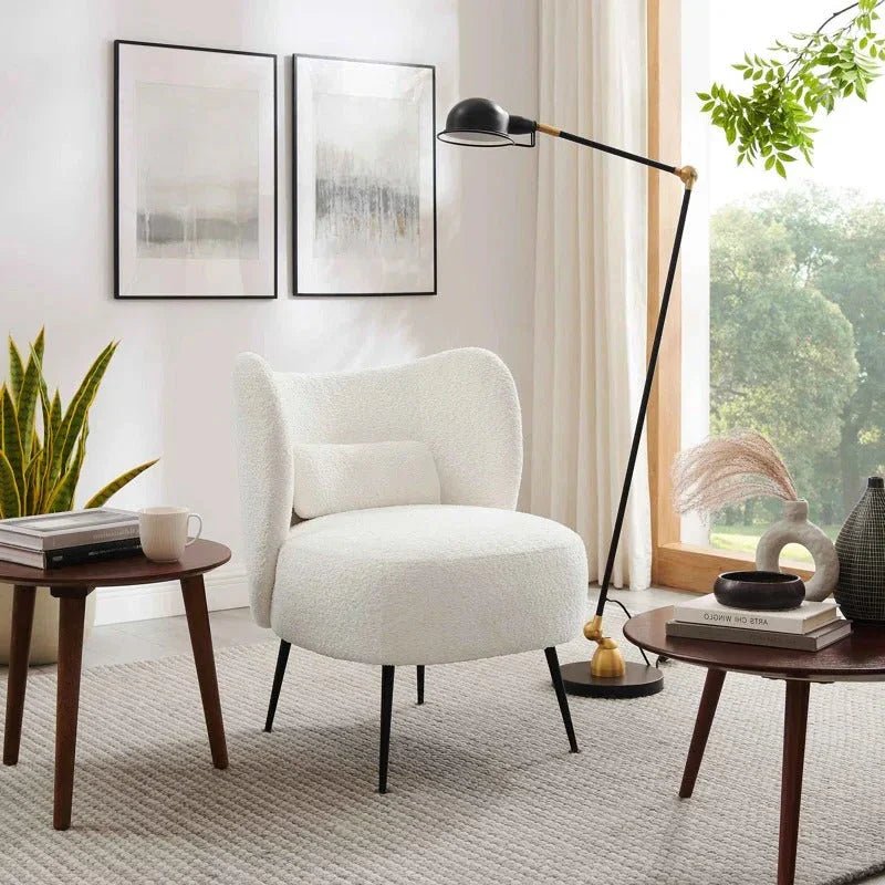 .White Collin Accent Chair - All India Decor