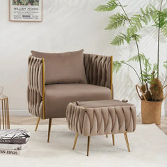 Brown Vegan Accent Chair - All India Decor