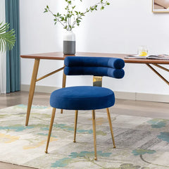 Blue Swizzy Aceent Chair - All India Decor