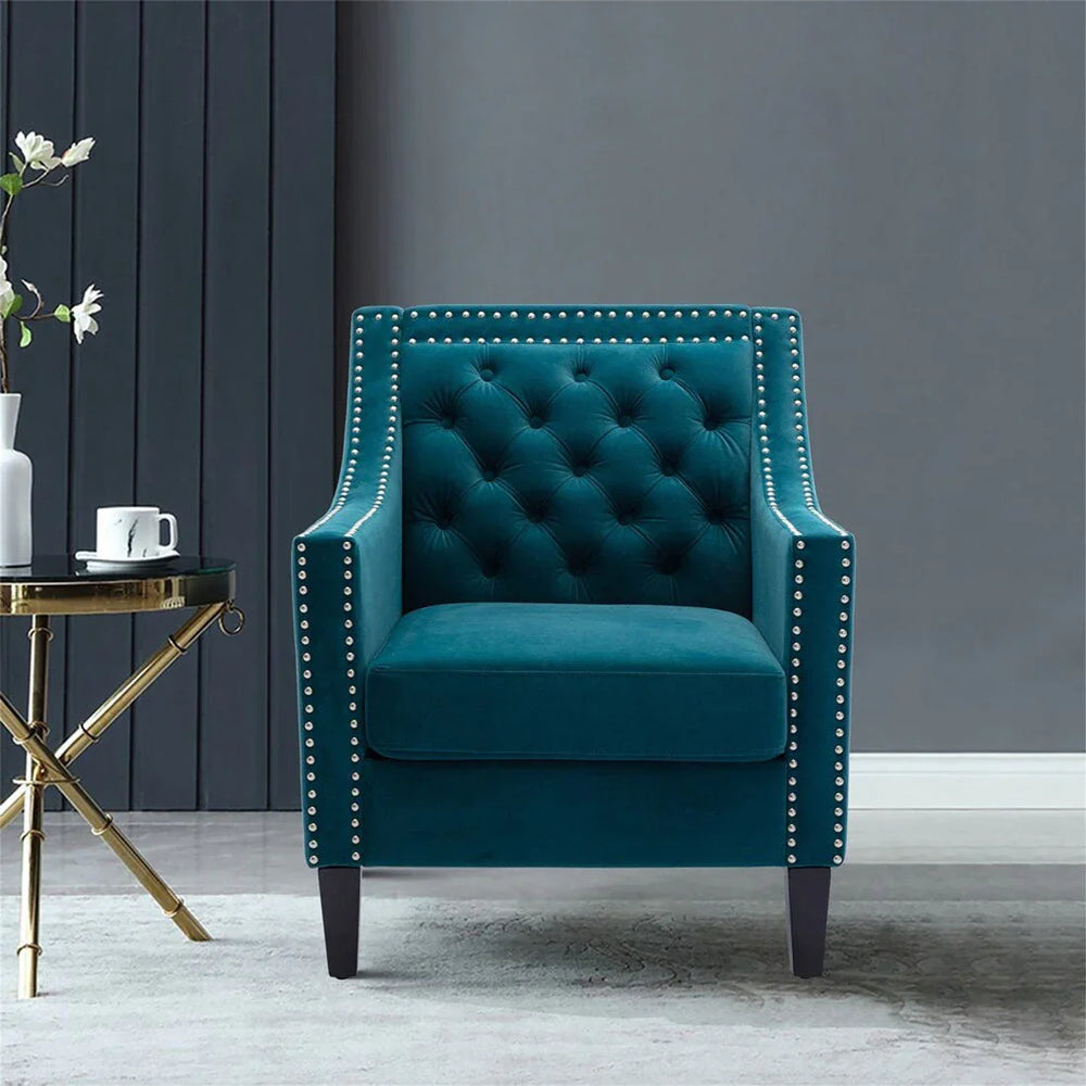 Teal Asaria Accent Chair - All India Decor