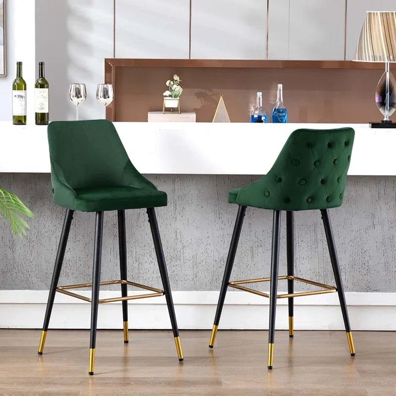 Green Color Davan Bar Stool - All India Decor