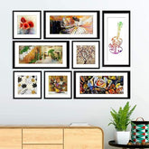 Beautiful Flower Collage Picture Frames Wall Hanging Set of 8 - All India Decor