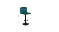 Green Color Neo Swiel Adjustable Bar Stool - All India Decor