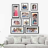Pictures of Cute Children with Family in Photo Frame Collage, Set of 9 - All India Decor