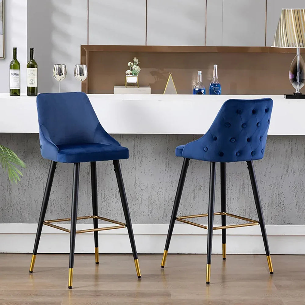 Blue Color Davan Bar Stool - All India Decor