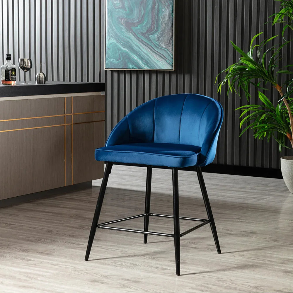 Blue Color Hindmen Counter Stool - All India Decor