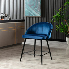 Blue Color Hindmen Counter Stool - All India Decor